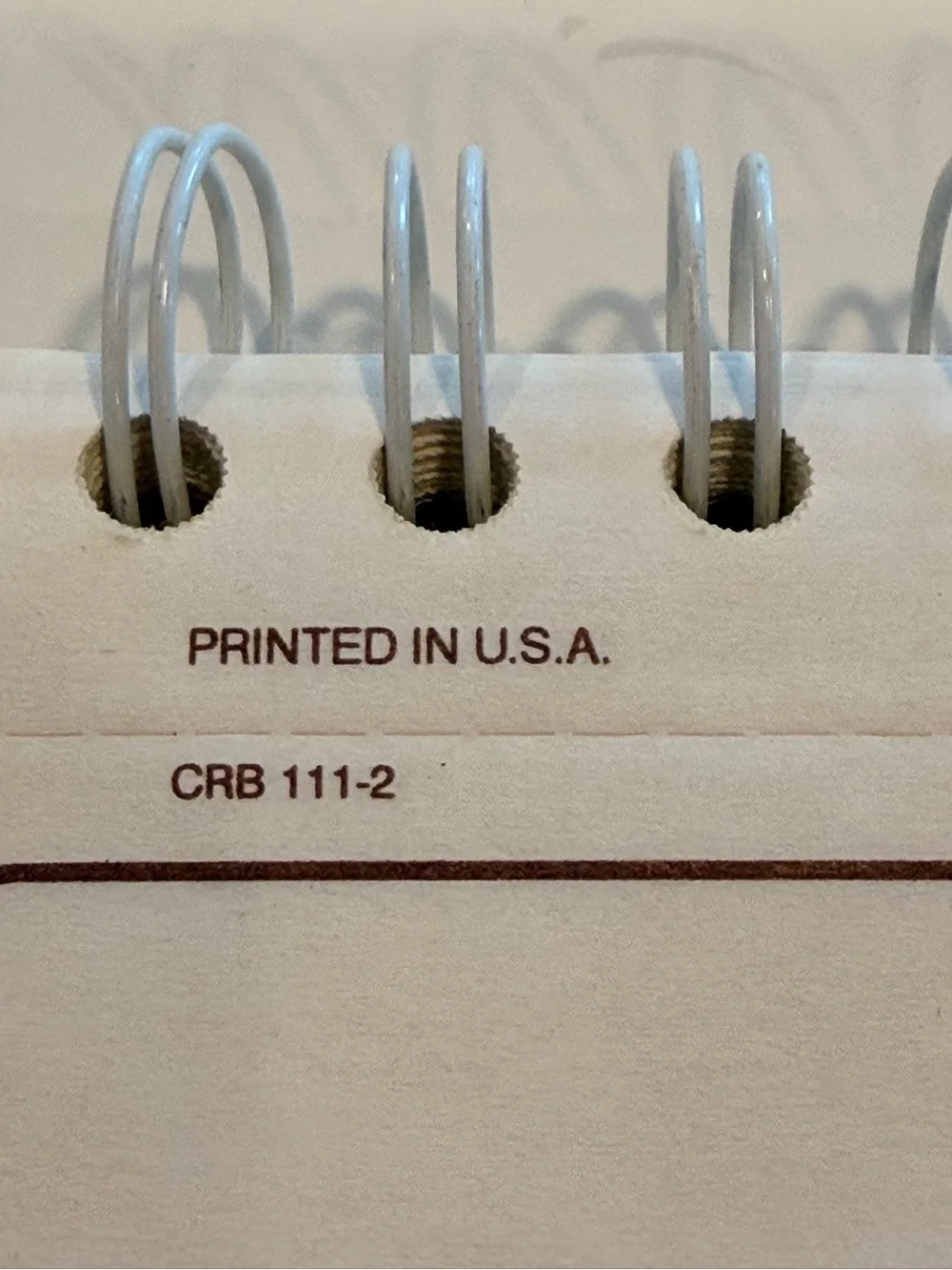Cash Receipt Spiral Notebook - White with Brown Text
